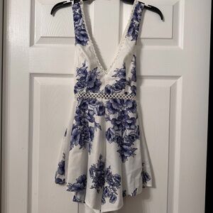 Floral Blue and White Romper from LF